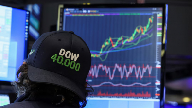 US Stocks Lose Steam after Dow Hits Milestone 40,000 Mark