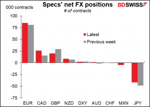 Spes' net FX positions