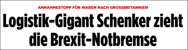 Logistik-Gigant Schenker zieht die Brexit-Notbremse