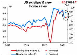  US existing & new home sales 