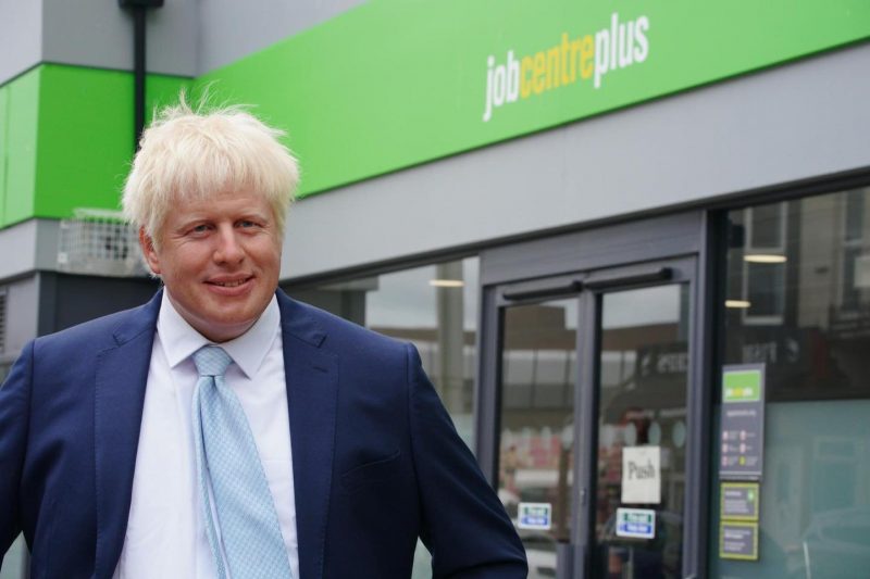 Boris outside the local Job Centre (where unemployed people go to look for work).