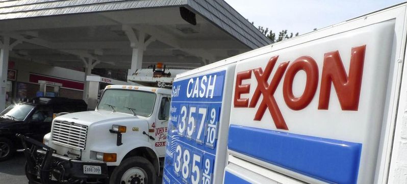 exxon shares drop