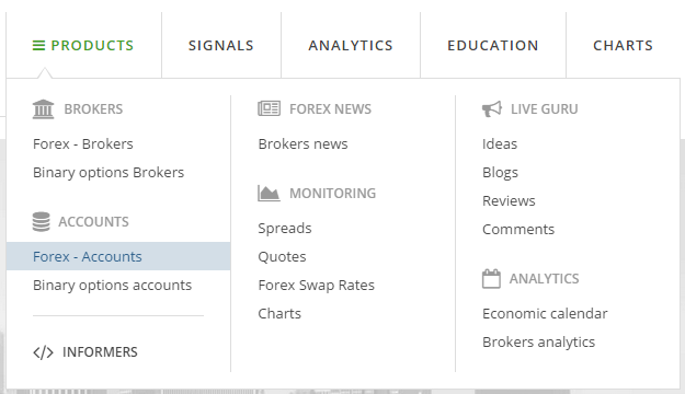 Forex accounts