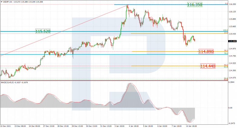 Fibonacci Retracements Analysis 11.01.2022 USDJPY_H1