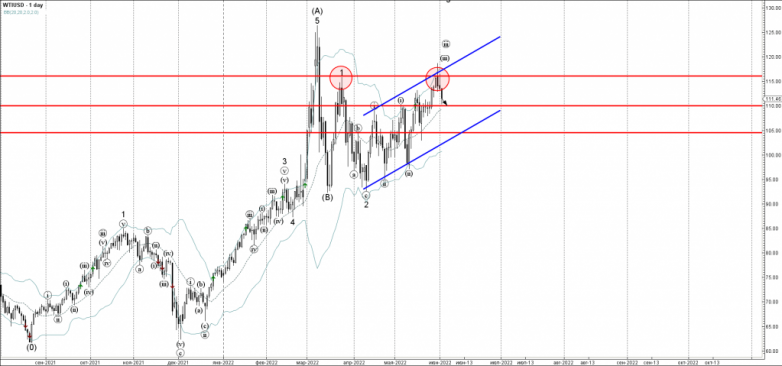 WTI Wave Analysis – 2 June, 2022