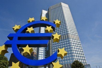 European Central Bank with Euro Sign, Frankfurt