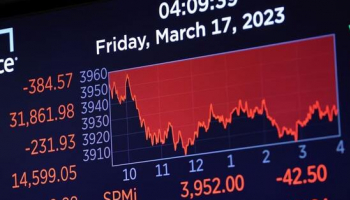 Wall Street Ends Sharply Lower on Bank Contagion Fears