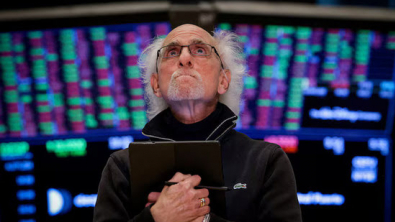 Wall St Ends Lower as Iran Tensions Dent Risk, Chips Drop