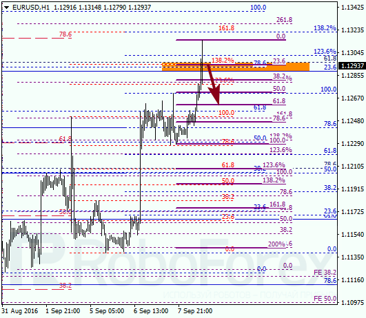 Fibonacci Retracements Analysis, 08.09.2016