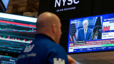 Wall St Ends Higher on Supreme Court Rules Against Tariffs